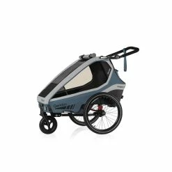 Qeridoo Kidgoo 1 Fahrradanhänger Navy Blue Mit Joggerfunktion 2023
