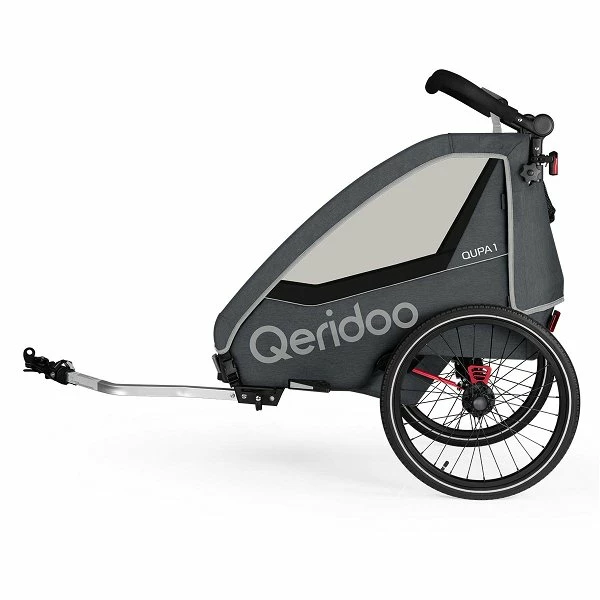 Qeridoo Qupa1 Grey Fahrradanhänger 360-Grad-Buggyrad Und Deichsel 2023 1 Qeridoo Qupa1 Grey Fahrradanhänger 360-Grad-Buggyrad Und Deichsel 2023