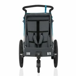 Qeridoo Qupa1 Blue Fahrradanhänger 360-Grad-Buggyrad Und Deichsel 2023 -Kinderwagen 004 qupa1 2023 blue frontopen