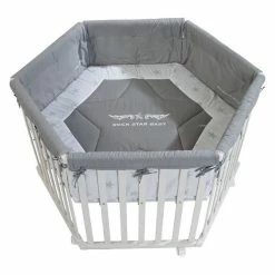 RockStarBaby Roba Laufgitter Rock Star Baby 2 Weiß, 6-eckig