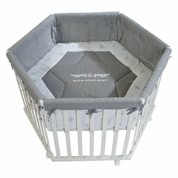 RockStarBaby Roba Laufgitter Rock Star Baby 2 Weiß, 6-eckig 1 RockStarBaby Roba Laufgitter Rock Star Baby 2 Weiß, 6-eckig