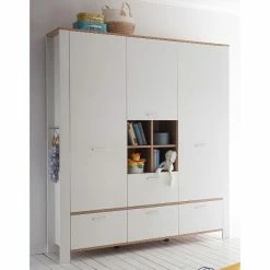 MÄUSBACHER Mäusbacher Adele Kinderzimmer Dreiteilig Weiß Matt Mit Asteiche Dekor -Kinderwagen 0340 ks 34 weiss matt lack asteiche 2