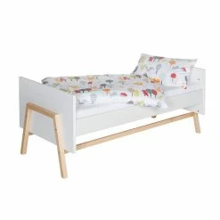 Schardt Holly Nature Kinderbett Mit Bettkasten 70x140 Cm, Weiß/Natur, Umbaubar -Kinderwagen 04 920 02 01 holly nature kombi kinderbett 70x140 cm umgebaut zum jugendbett 2