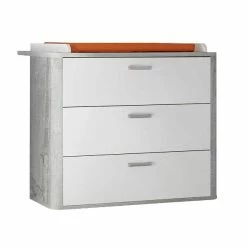 MÄUSBACHER Mäusbacher Frieda Kinderzimmer 3-teilig Vintage Wood Grey Weiß -Kinderwagen 0471 03 frieda 03 vintage wood grey weiss matt lack 2