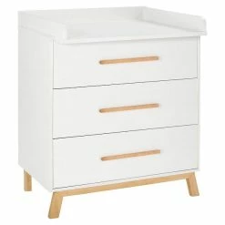 Schardt Venice Wickelkommode Dekor Weiß / Massivholz Buche Geölt