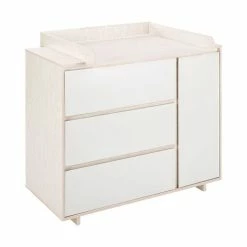 Schardt Capri White Wickelkommode Holzdekor Willow/MDF Weiß- Inkl. Wickelaufsatz