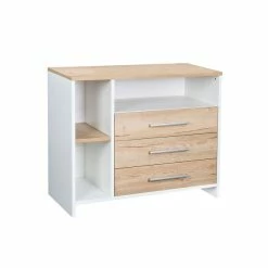 Schardt Eco Plus Wickelkommode Halifax Eiche/weiß 3 Schubkästen, 3 Fächer - Mit Wickelaufsatz -Kinderwagen 05 566 09 00 eco plus wickelkommode 2 gr