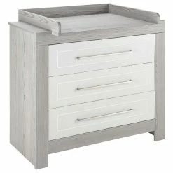 Schardt Scandic Wickelkommode Holzdekor Bouthouse Pinie / Weiß & Ziernutfräsung