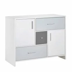 Schardt Candy Grey Kinderzimmer Inkl. Umbauseiten Mit 3-türigem Schrank -Kinderwagen 05 850 24 00 candy grey wickelkommode ohne ansatz 2