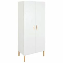Schardt Melody White Kleiderschrank 2T Dekor Weiß / Massivholz Buche Geölt