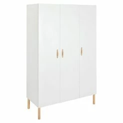 Schardt Melody White Kleiderschrank 3T Dekor Weiß / Massivholz Buche Geölt