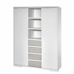 Schardt Maxx Boathouse Kleiderschrank - 3T 1S Weiß/Boathouse Pinie