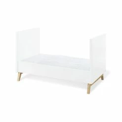 Pinolino Riva Kinderbett 70x140 Cm Weiß/Esche Massiv - Umbaubett Zum Toppreis -Kinderwagen 093415b 02 gr 1