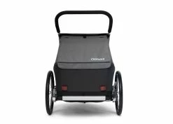 Croozer Kid Keeke 2 Mountain Grey 2in1 Fahrradanhänger & Buggy-Set -Kinderwagen 09 121001623 croozer keeke 2 mountain grey rueckansicht
