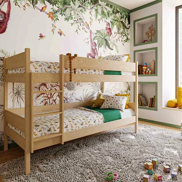 Nature Kid Emma Etagenbett Natur 90 X 200 Cm Umbaubar In 2 Einzelbetten