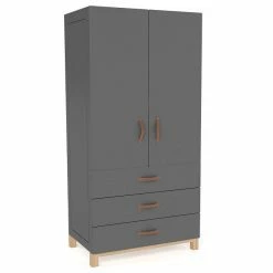 Nature Kid Cory Kinderzimmer Anthrazit 8-teilig Mit Hausbett 90 X 200 Cm, Dach & Schreibtisch -Kinderwagen 100174 kleiderschrank catania anthrazit whiteroom 1 2k quadrat