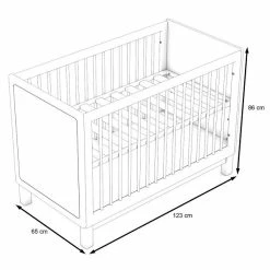 Nature Kid Cory Babybett Weiß 60 X 120 Cm -Kinderwagen 100218 babybett catania sketch 1zu1