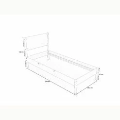 Nature Kid Fabi Familienbett Weiß 180 X 200 Cm Doppeltbett Und 90 X 200 Cm Einzelliege -Kinderwagen 100230 familienbett90x200 skizze