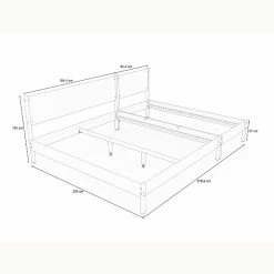 Nature Kid Fabi Familienbett Weiß 180 X 200 Cm Doppeltbett Und 90 X 200 Cm Einzelliege -Kinderwagen 100230 familienbett skizze