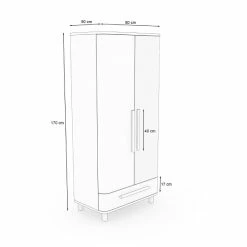 Nature Kid Babyzimmer Set Milan 2-türig 3-teilig -Kinderwagen 100245 2 tuerer skizze 1 1 2k 1