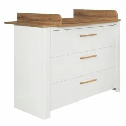 Roba Ava Kinderzimmer 3T Weiß/natur Bett, Wickelkommode, Schrank -Kinderwagen 1012830 kinderzimmerset 03 f