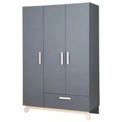 Roba Jara Kinderzimmer 3T Anthrazit Bett, Wickelkommode, Schrank -Kinderwagen 1012834 kinderzimmerset 02 f