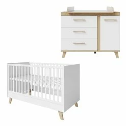 Roba Smile Kinderzimmer Sparset Weiß Bett Und Wickelkommode