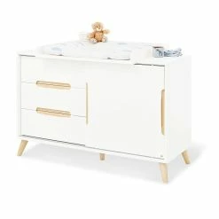 Pinolino Move Sparset Extrabreit Inkl. Wandregal Wickelkommode & Kinderbett -Kinderwagen 103419xg 04 6