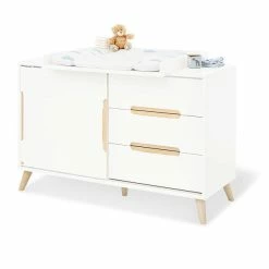 Pinolino Move Sparset Extrabreit Inkl. Wandregal Wickelkommode & Kinderbett -Kinderwagen 103419xg 06 1