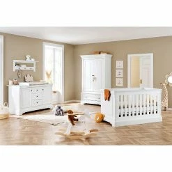 Pinolino Emilia Kinderzimmer Extrabreit 2T Inkl. Wandregal Edelmatt Weiß