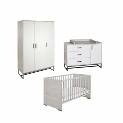 Schardt Pixie Grey Kinderzimmer Inkl. Umbauseiten Mit 3-türigem Schrank - Toppreis