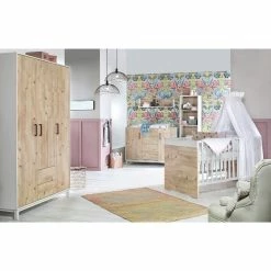 Schardt Timber Pinie Kinderzimmer + Umbauseiten Henson Pinie/weißgrau