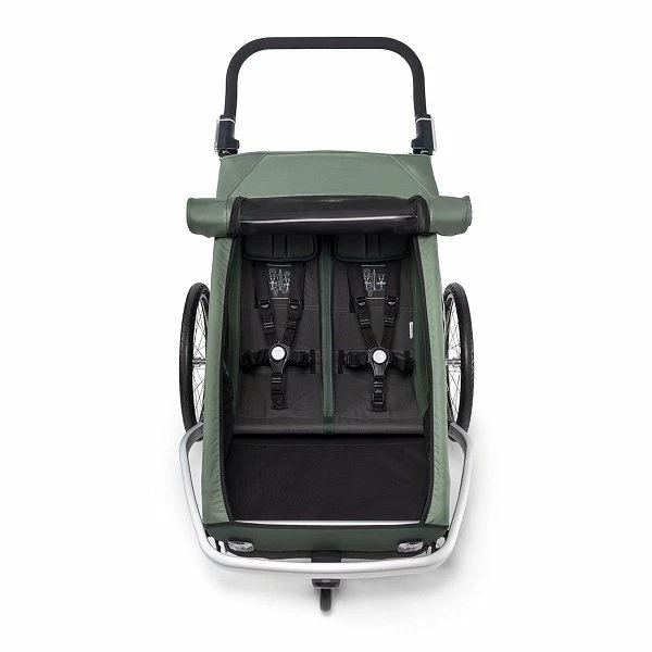 Croozer Kid Vaaya 2 Jungle Green 2in1 Fahrradanhänger & Buggy-Set – Bild 6