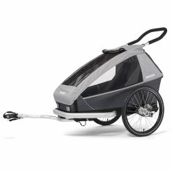 Croozer Kid Keeke 1 Stone Grey 2in1 Fahrradanhänger & Buggy-Set