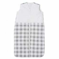 Schardt Schlafsack 70/90 Cm Vichy Grey 2-fach Verwendbar Durch Druckknöpfe