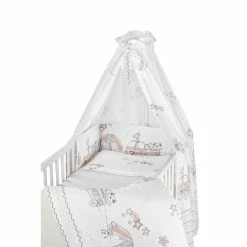 Schardt Safari Bettset 4- Teilig Mit Bettwäsche, Himmel Und Nestchen