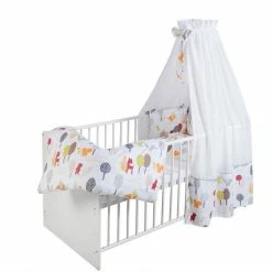Schardt Waldtiere Bettset 4- Teilig Mit Bettwäsche, Himmel Und Nestchen
