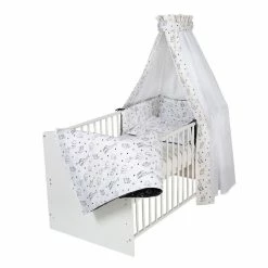 Schardt Vegas Kombi-Kinderbett 70x140 Cm -Kinderwagen 13 410 1 782 bettset 4 teilig origami black 9