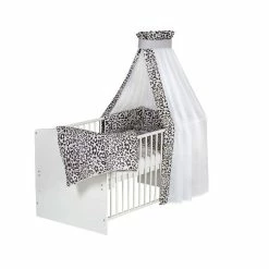 Schardt Leo Grey Bettset 4- Teilig Mit Bettwäsche, Himmel Und Nestchen