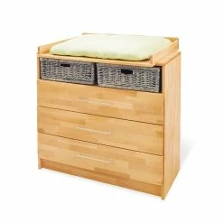 Pinolino Natura Wickelkommode Breit Buche Massiv Geölt