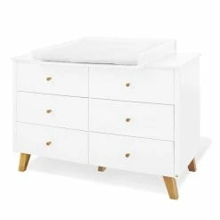 Pinolino Pan Kinderzimmer Extrabreit Groß 3türig Inkl. Wandregal Edelmatt Weiß/Eiche Klar Lackiert -Kinderwagen 133420x 6 1