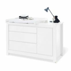 Pinolino Milk Wickelkommode Extrabreit 1 Tür, 3 Schubkästen - Zum Toppreis