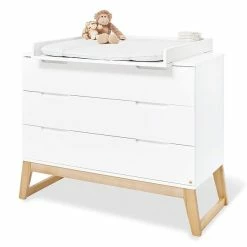 Pinolino Bridge Kinderzimmer Breit - 2T Weiß/Esche Klar Lackiert -Kinderwagen 133466b 01