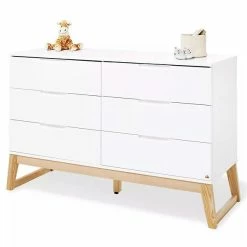 Pinolino Bridge Sparset Extrabreit Inkl. Wandregal Kinderbett & Wickelkommode -Kinderwagen 133466x 02 2 1