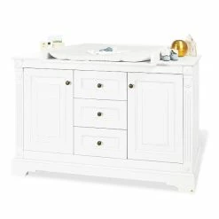 Pinolino Emilia Wickelkommode Extrabreit 3 Schubkästen, 2 Türen