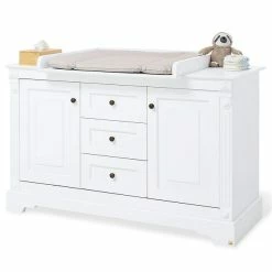 Pinolino Emilia Kinderzimmer Extrabreit 2T Inkl. Wandregal Edelmatt Weiß -Kinderwagen 133467x 5