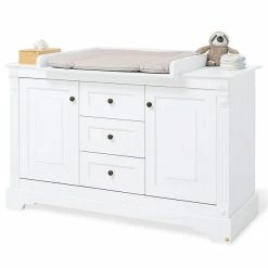 Pinolino Emilia Sparset Extrabreit Inkl. Wandregal Kinderbett & Wickelkommode -Kinderwagen 133467x 6