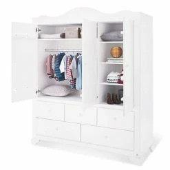 Pinolino Pino Kinderzimmer Breit Groß Mit 3 Türen Massivholz - 3 Teile -Kinderwagen 141642y 05 2