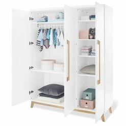 Pinolino Hilda & Riva Kinderzimmer Extrabreit Groß 3türig Inkl. Hausbett Und Wandregal -Kinderwagen 143415g 01 2 1