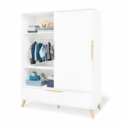 Pinolino Move Kinderzimmer Extrabreit Groß Inkl. Wandregal Weiß/Ahorn Klar Lackiert -Kinderwagen 143419g 06 2 1 1